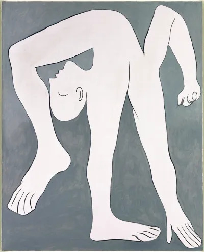 Pablo Picasso: Acrobat, 1930, oil on canvas, 64 by 51 inches.