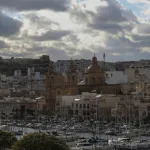 A view of the city scape is seen in capital Valletta, Malta.