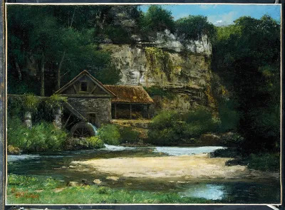 Gustav Courbet: Le Moulin, 1874/6, oil on canvas, 28 3/4 by 39 1/2 inches.