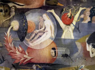 Hieronymus Bosch, The Garden of Earthly Delights (detail), c. 1480–1490