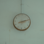 Clock installed on wall.