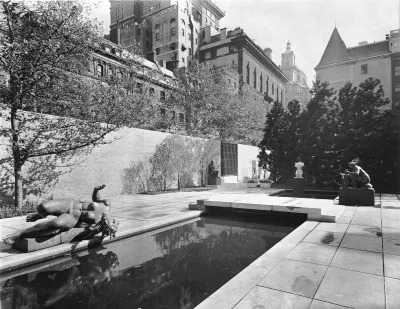 Archival black-and-white photograph of MoMA