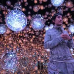 Toshiyuki Inoko, founder of teamLab, takes part in an interview with AFP after a media tour of the new location for the digital art of Japanese collective 