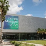 A front view of the Tampa Museum of Art.