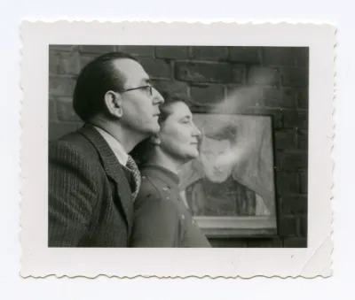 Photograph taken at an unknown exhibition in Westphalia, Germany, of Josef Albers