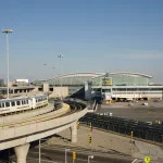 "International terminal, train, and control tower at New York