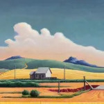 A landscape painting by Thomas Hart Benton