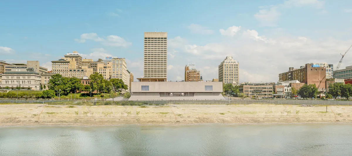 A museum alongside the bank of a river.