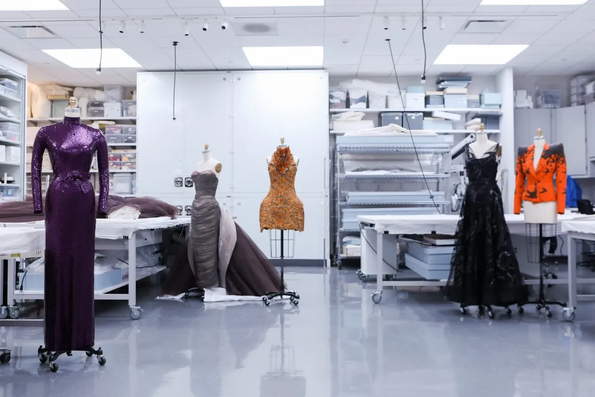 Lab with dresses.