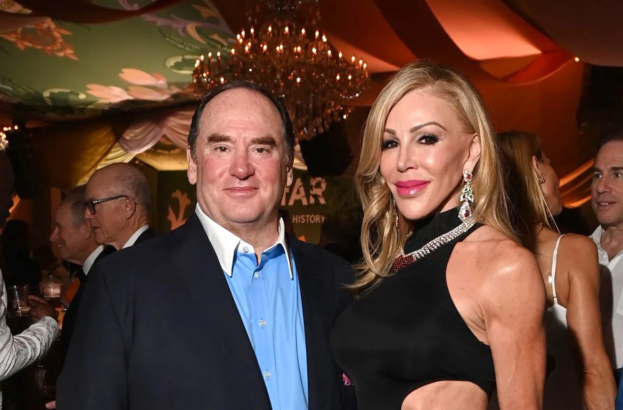 PALM BEACH, FLORIDA - MARCH 02: (L-R) John Phelan and Amy Phelan attend the amfAR Palm Beach Gala 2024 on March 02, 2024 in Palm Beach, Florida. (Photo by Ryan Emberley/amfAR/Getty Images for amfAR)